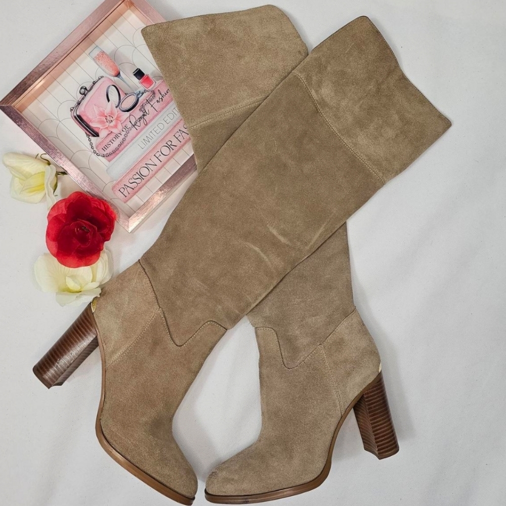 Michael Kors Sude Over The Knee Boots Size 7.5 M